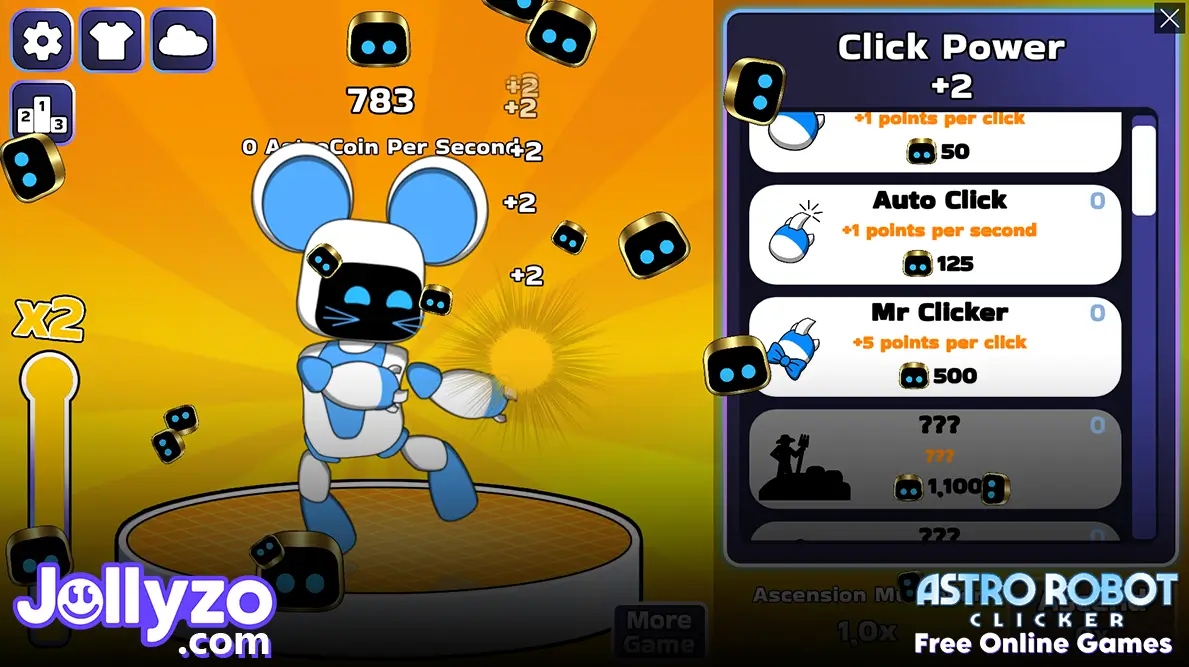 astro robot clicker Unblocked online game